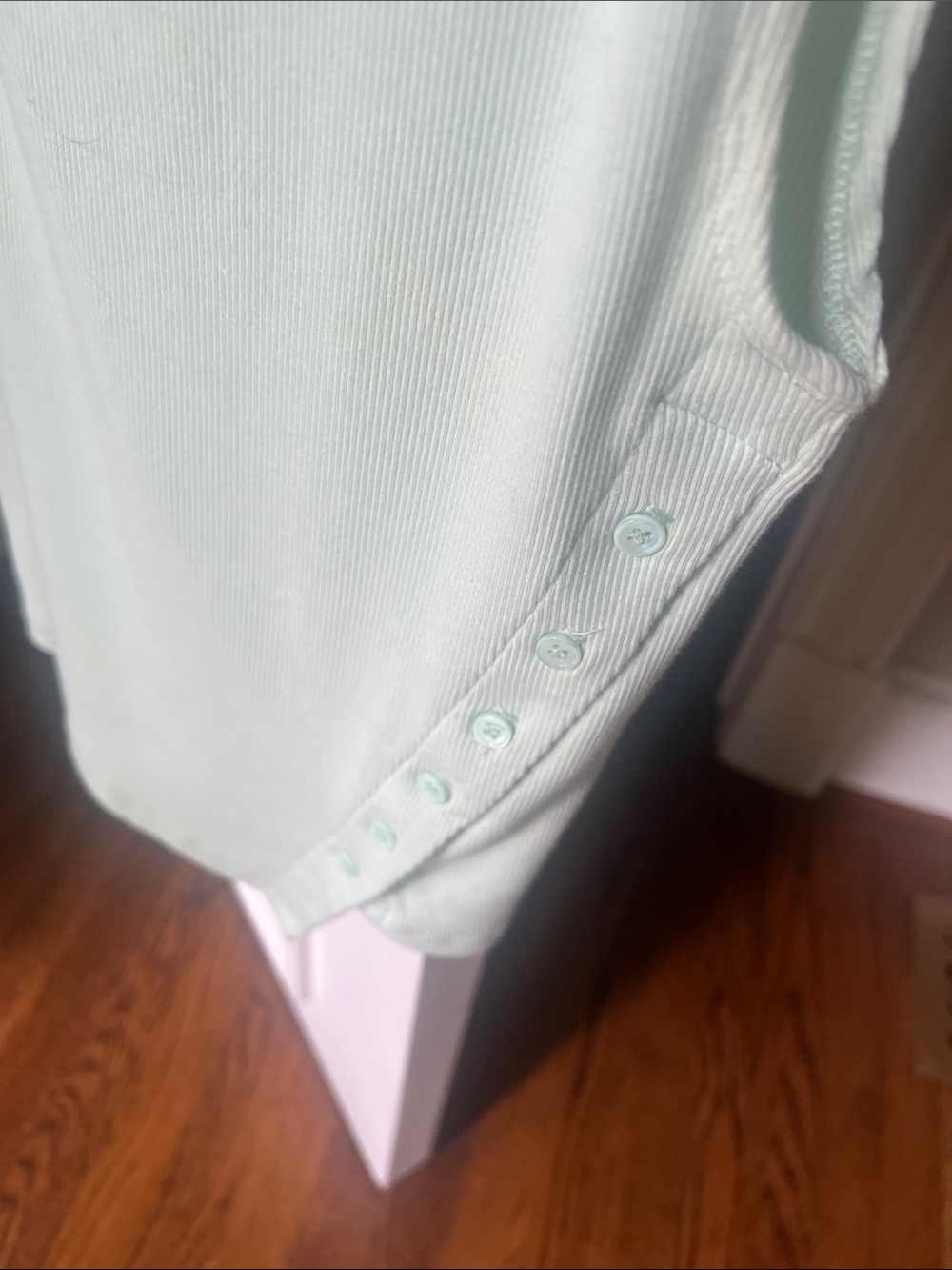 Reformation Mint Ribbed Side-Button Tank - Picture 3 of 6